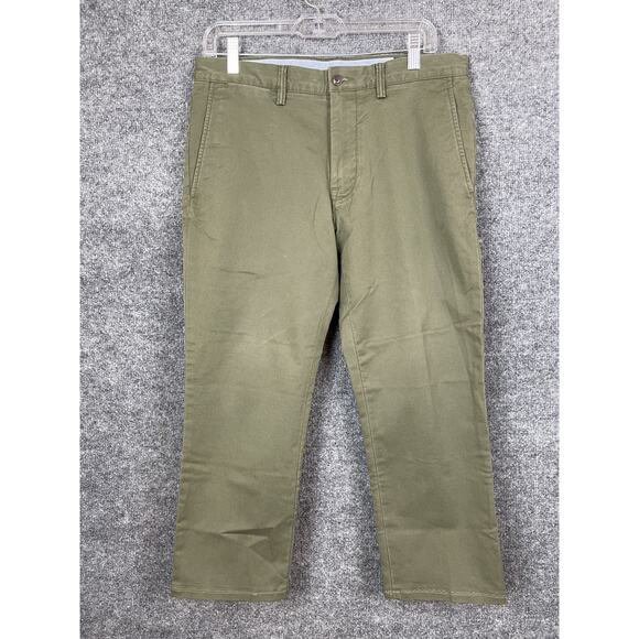 Polo Ralph Lauren Stretch Slim Fit 32X30 Side Pockets Olive Green Chino - Picture 1 of 7